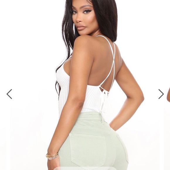 White Fashion Nova Bailey Anne Ribbed Bodysuit - Picture 3 of 3